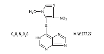 Structural Formula for Azathioprine