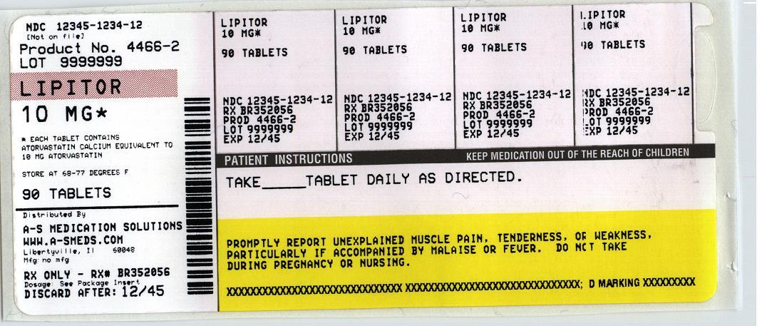 Lipitor 10 mg Label