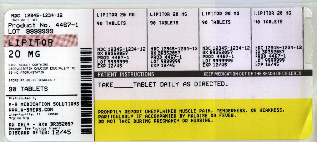Lipitor 20 mg Label