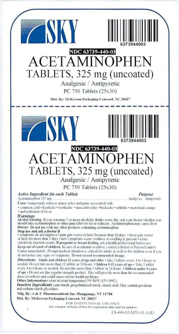 Acetaminophen 325mg PC750 Label