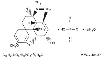 Codeine phosphate structural formula