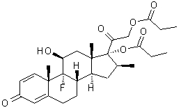 Structural formula of Betamethasone dipropionate