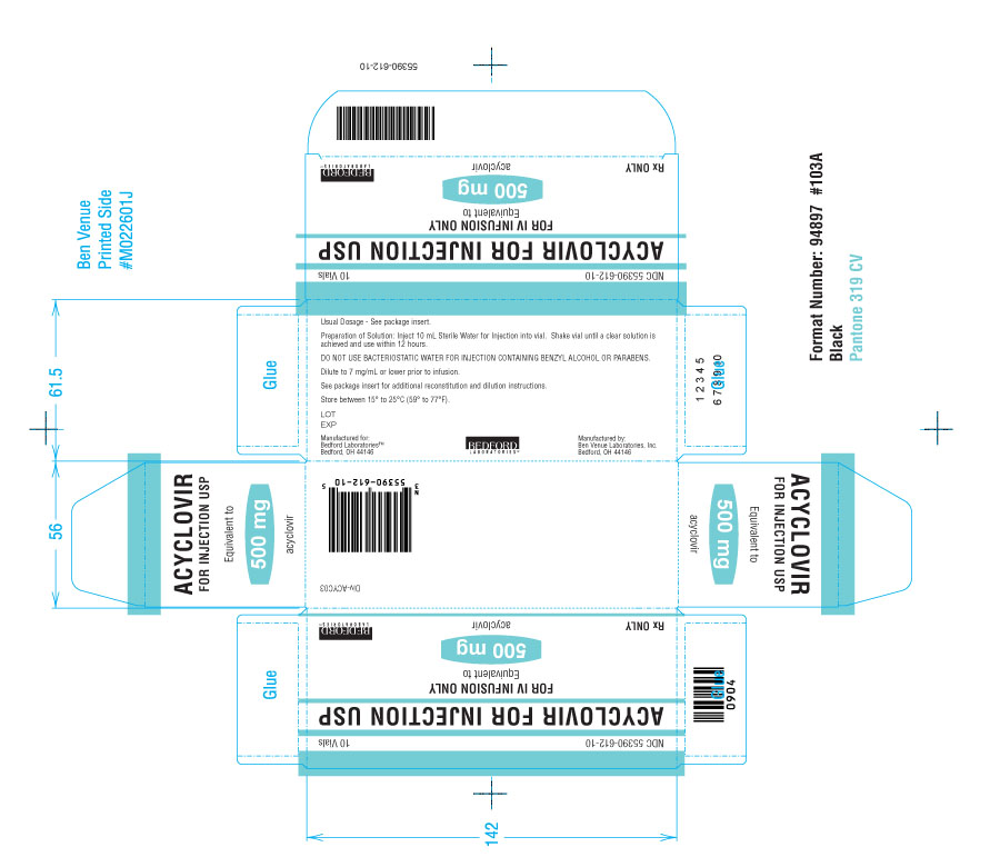 Shelf carton for Acyclovir for Injection USP 500 mg