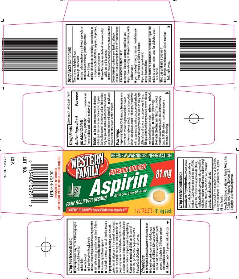 Aspirin 81 mg Carton