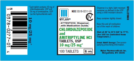 Chlordiazepoxide and Amitriptyline HCl Tablets 10 mg/25 mg Bottles