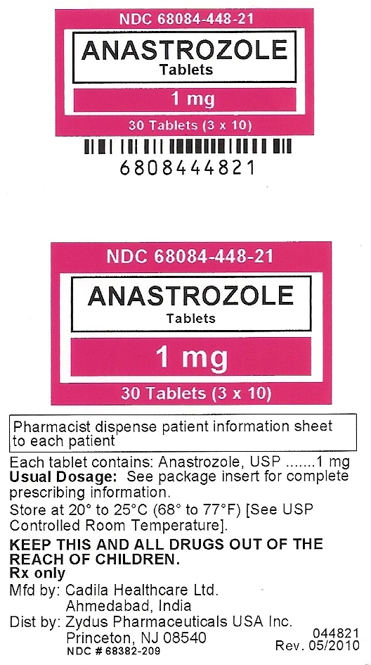 Label Anastrozole 1mg Tablets