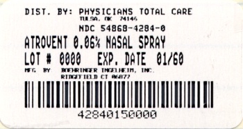 Atrovent Nasal Spray 0.06% 42 mcg/spray mL (165 metered sprays) NDC 0597-0086-76