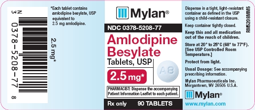 Amlodipine Besylate Tablets 2.5 mg Bottles