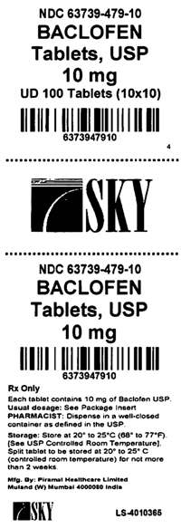Baclofen 10mg label