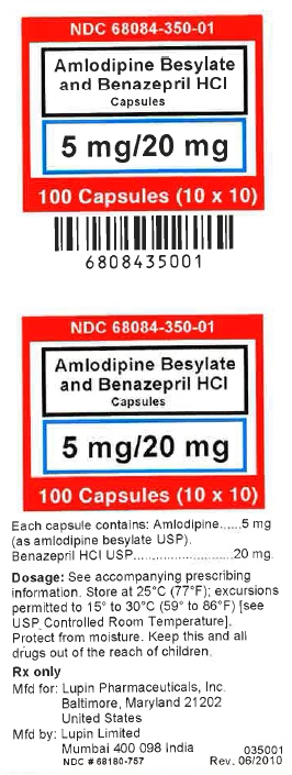 Amlodipine Benzapril 5 mg/20 mg label