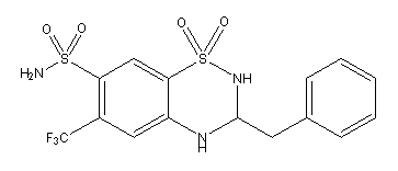 Bendroflumethiazide - Structural Formula