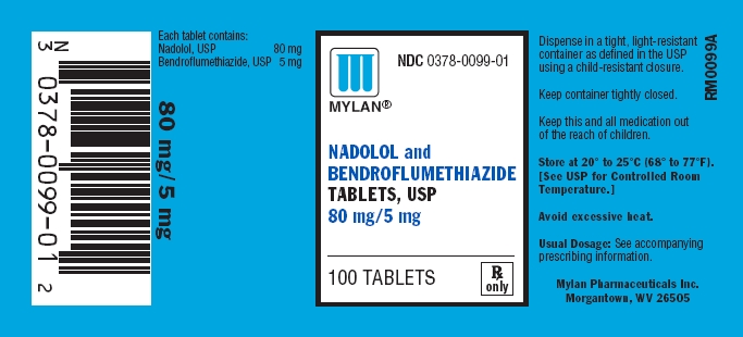 Nadolol and Bendroflumethiazide Tablets 80 mg/5 mg Bottles