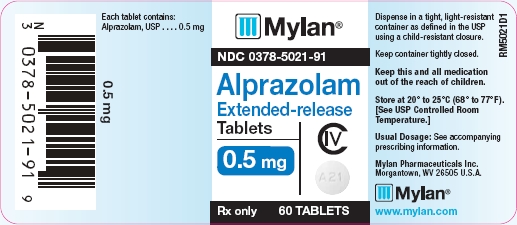 Alprazolam Extended-Release Tablets 0.5 mg Bottles