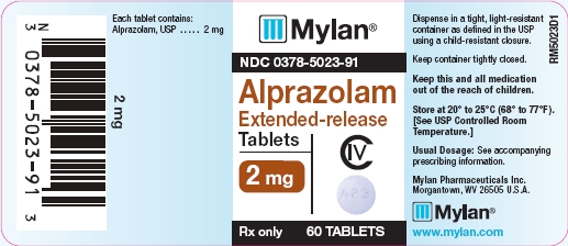 Alprazolam Extended-Release Tablets 2 mg Bottles