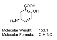 Mesalamine structural formula