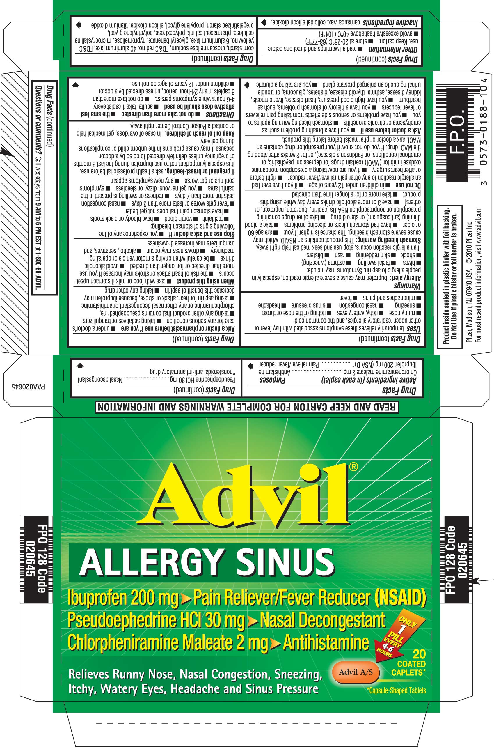 Advil Allergy Sinus Packaging