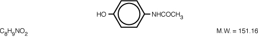 This is an image of the structural formula for Acetaminophen.