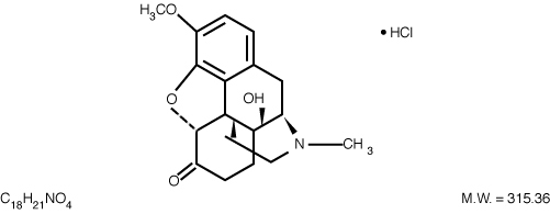 This is an image of the structural formula for Oxycodone.