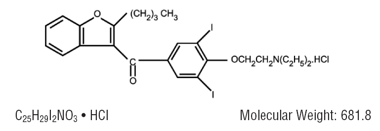 Amiodarone HCl strcutural formula