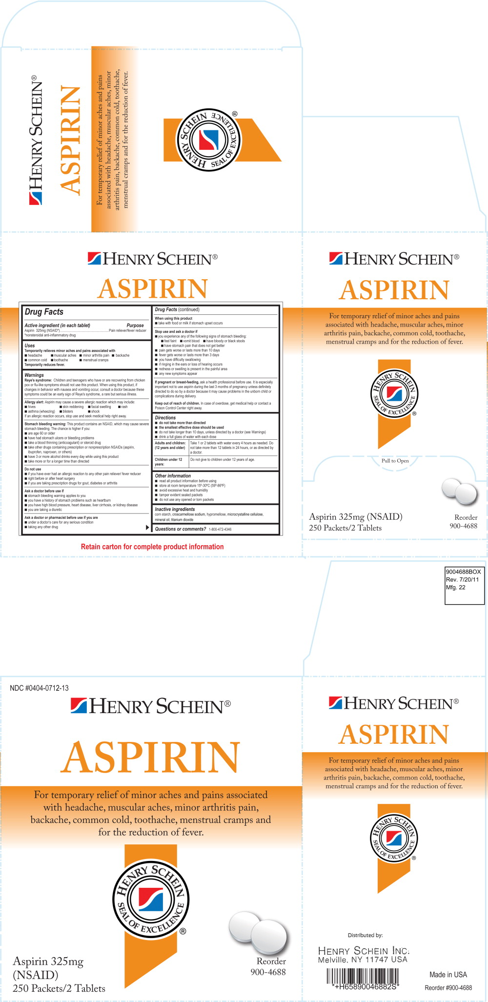 116R HS Aspirin Label 
