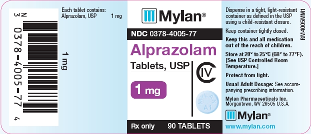 Alprazolam Tablets 1 mg Bottles