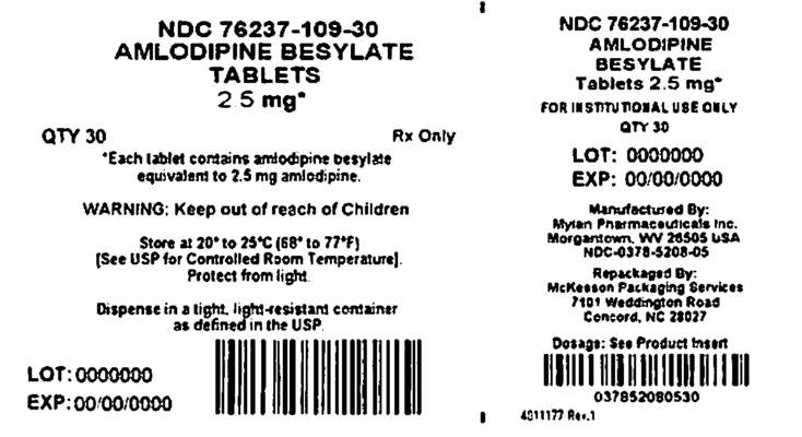 Amlodipine Besylate Tablets 2.5mg Label