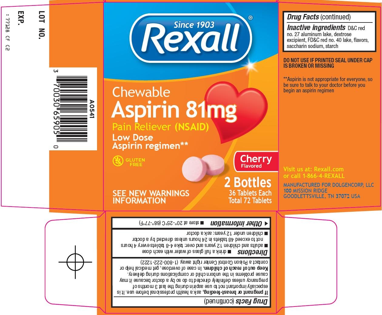 Aspirin 81mg Carton Image 1