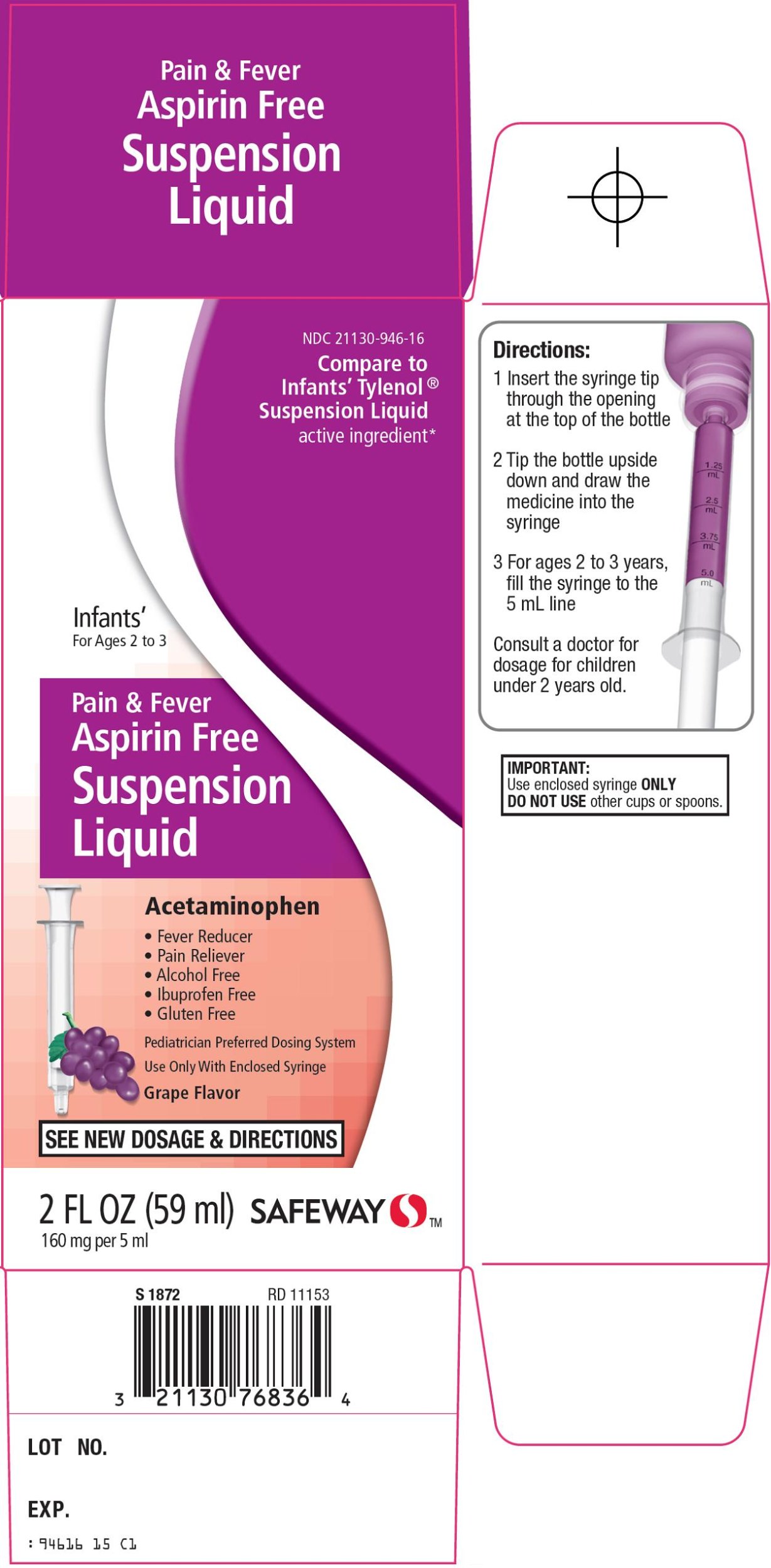 Aspirin Free Suspension Liquid Carton Image 1