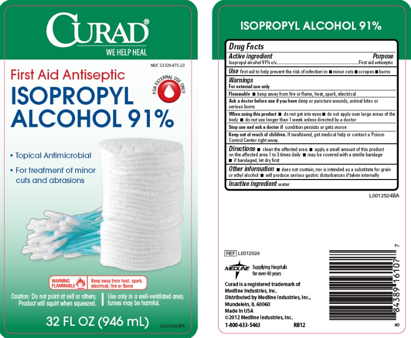 CURAD Isopropyl Alcohol 91% label