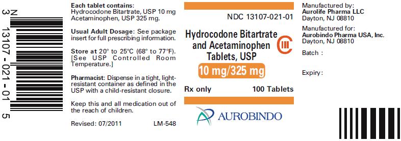 PACKAGE LABEL-PRINCIPAL DISPLAY PANEL - 10 mg/325 mg (100 Tablet Bottle)