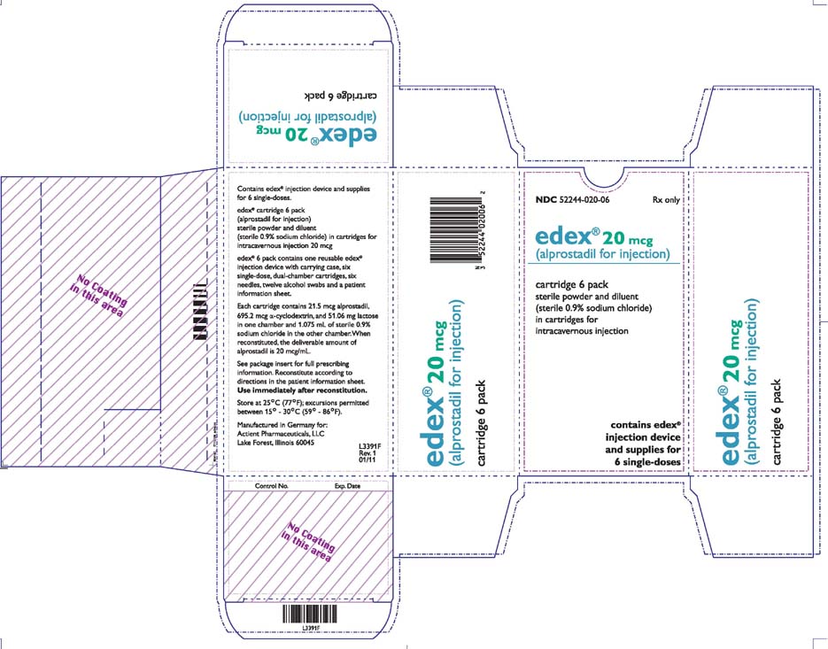 edex 20 mcg carton label