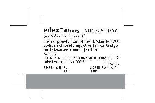 edex 40 mcg label