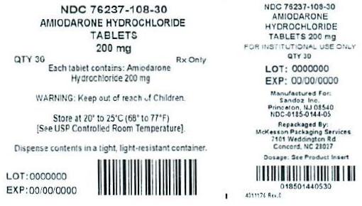Amiodarone HCl 200mg Label