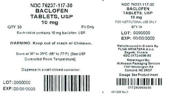 Baclofen 10mg Label