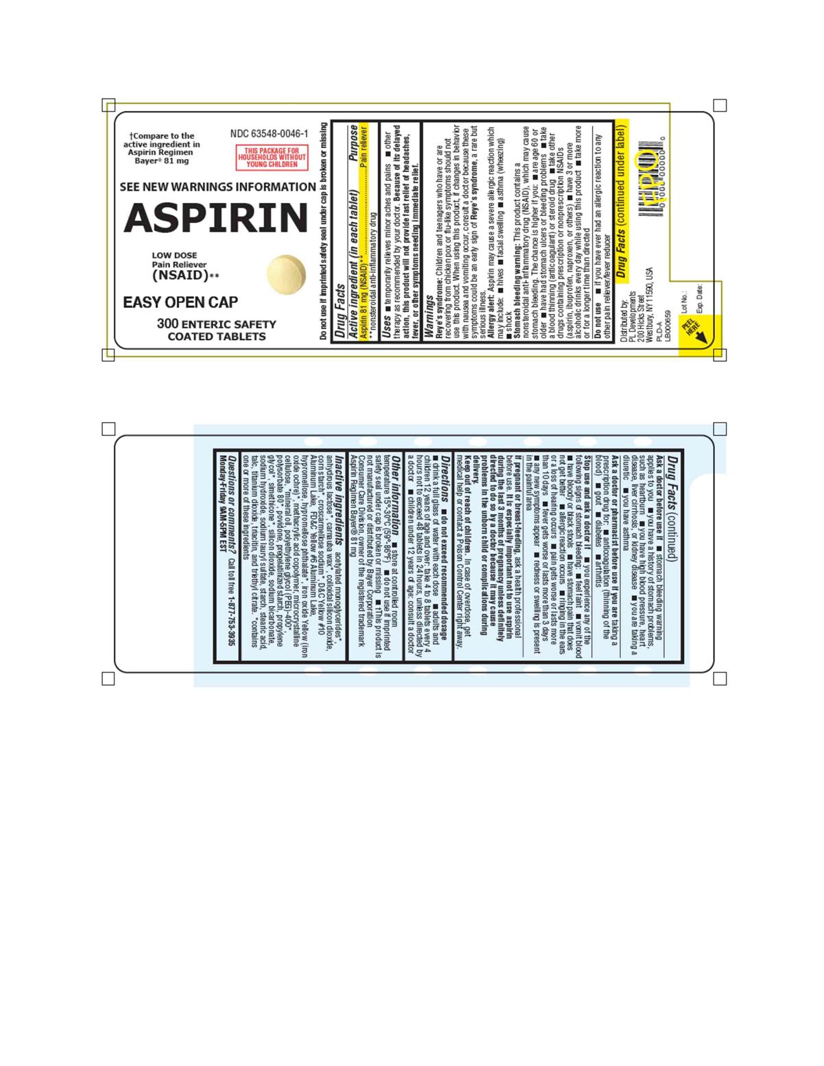 PLD Miami Aspirin 81mg 300 count
