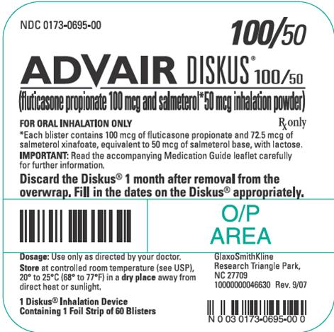 Advair Diskus 100/50 label
