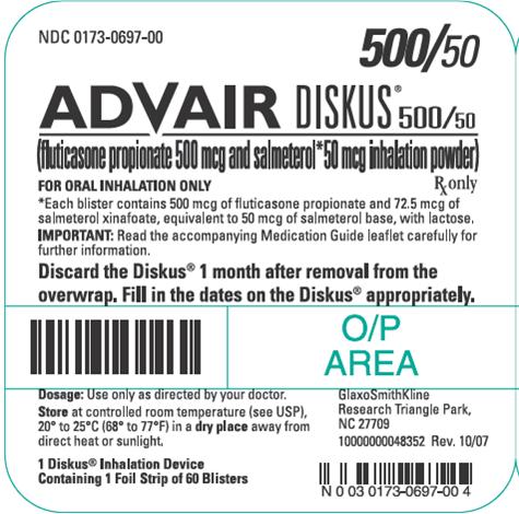 Advair Diskus 500/50 label