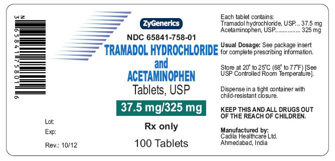 Tramadol Hydrochloride and Acetaminophne Tablets USP, 37.5/325 mg
