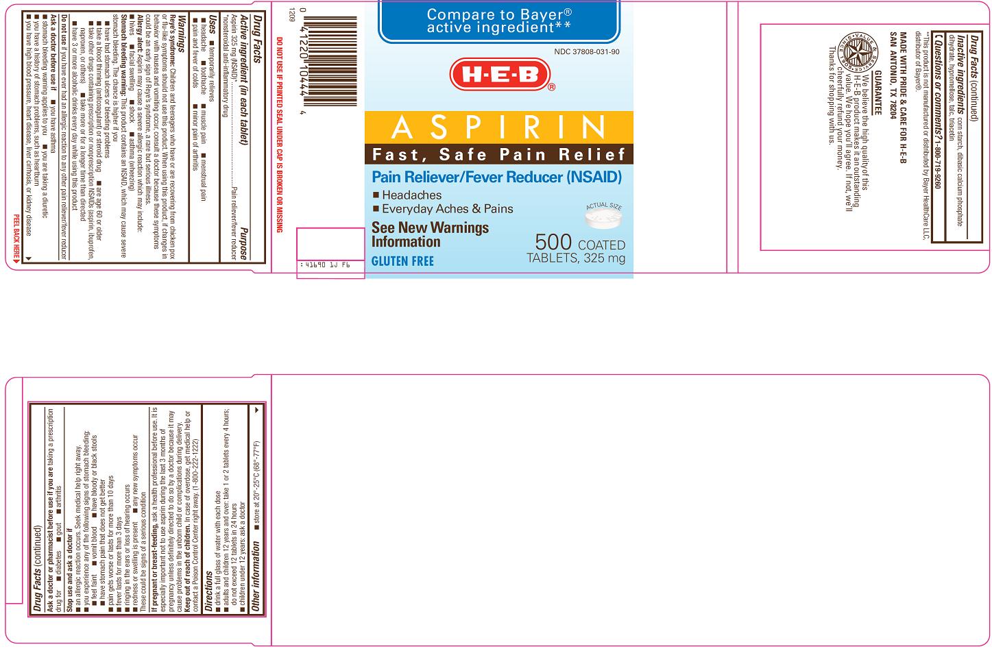 Aspirin Label