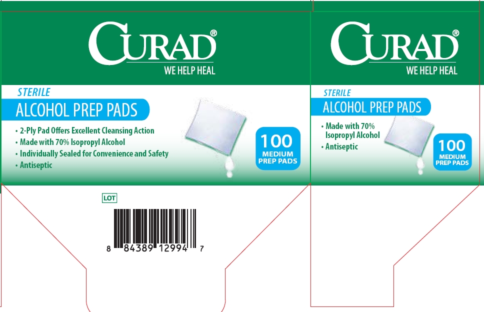 Package Label Principal Display Panel Curad Alcohol Prep Pads