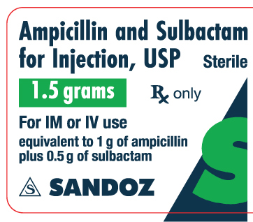 Ampicillin and Sulbactam 1.5 gram Label